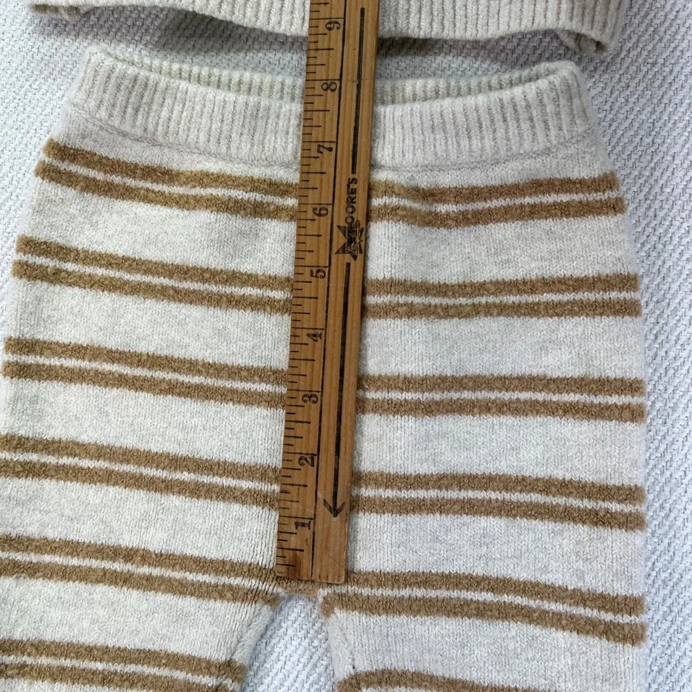 OshKosh Baby B'gosh Striped Knit‎ Hoodie and Pants Set Kids 12M Teddy Ears Soft